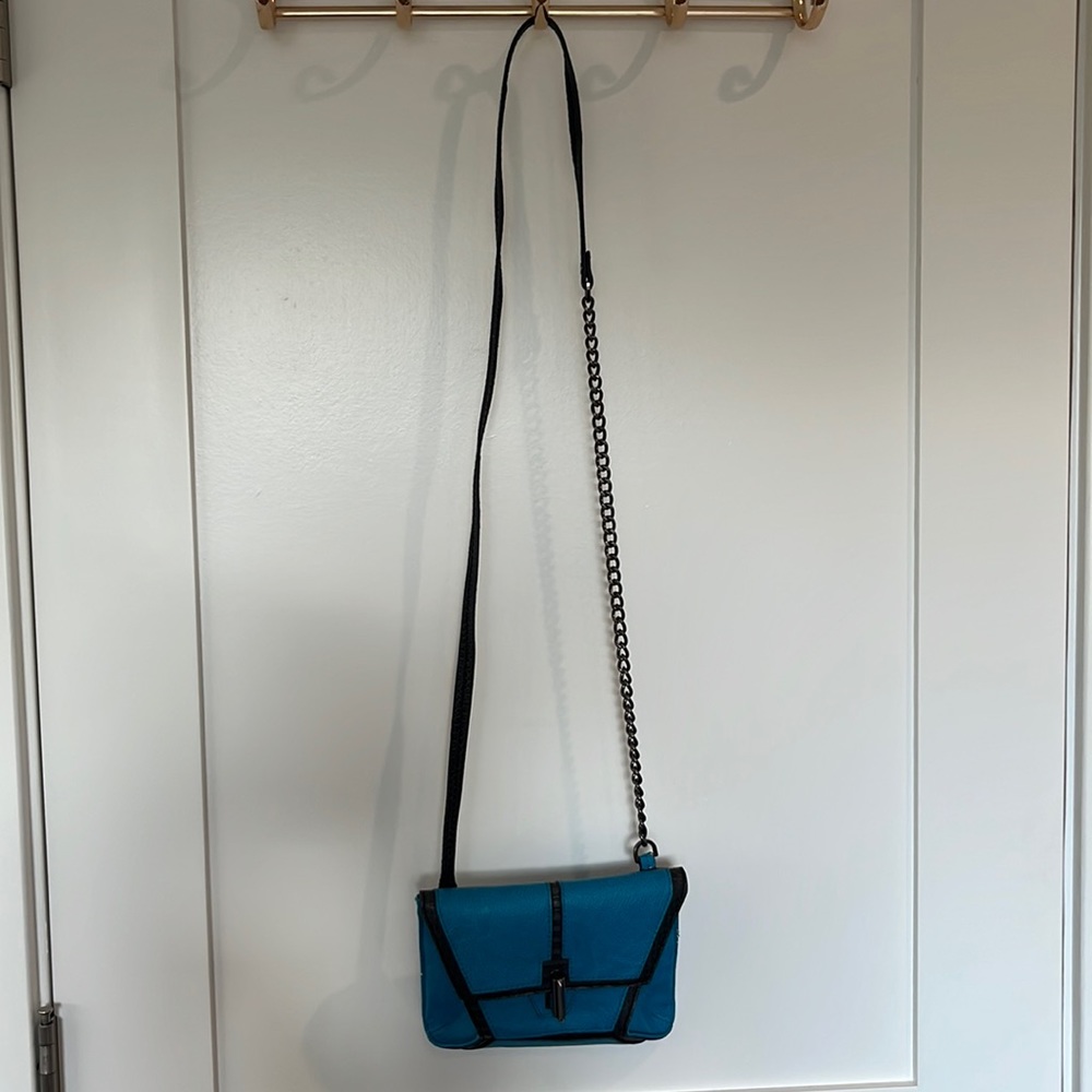 Rachel Roy blue and black bag